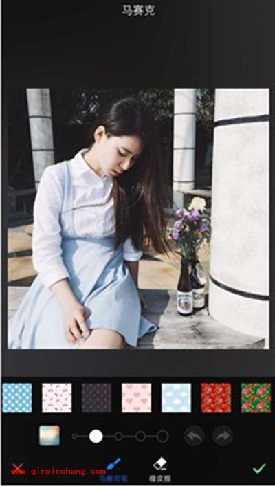 美图秀秀怎么做东北大花马赛克