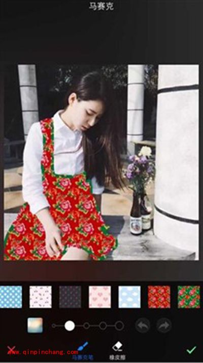 美图秀秀怎么做东北大花马赛克