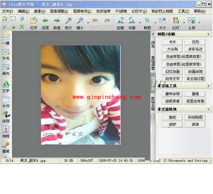 iSee图片专家如何制作布条格子风格照片