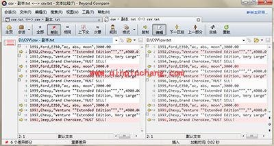Beyond Compare对比CSV文件方法介绍