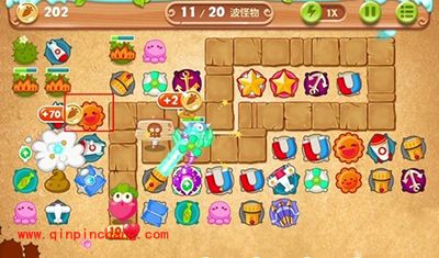 保卫萝卜2第76关炮塔布局图