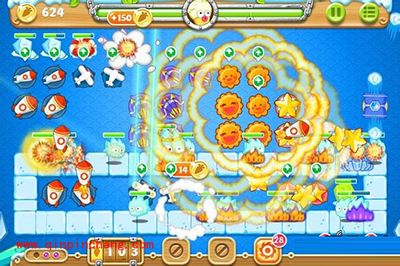 保卫萝卜2第33关炮塔布阵图