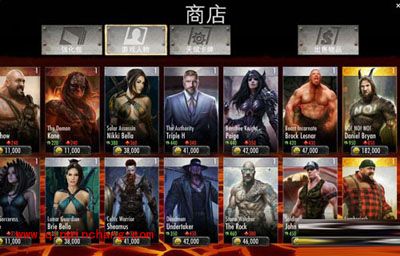 WWE不朽战神人物介绍