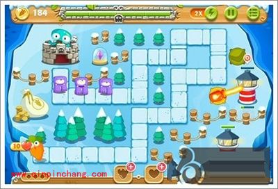 保卫萝卜2浮冰主题103关过关步骤