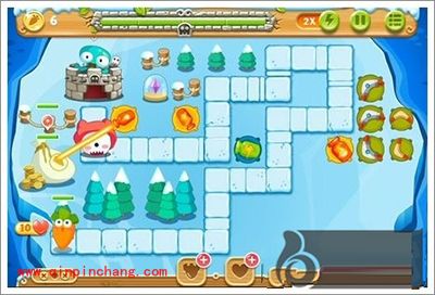 保卫萝卜2浮冰主题103关过关步骤