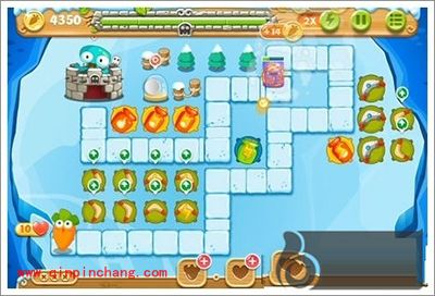 保卫萝卜2浮冰主题103关过关步骤