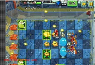 植物大战僵尸2未来世界第6天植物排列攻略