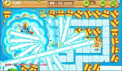 保卫萝卜2第100关炮塔布局图