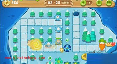 保卫萝卜2冰岛主题117关通关攻略