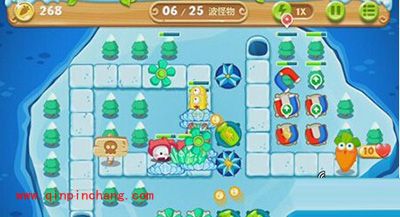 保卫萝卜2冰岛主题117关通关攻略