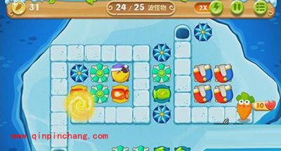 保卫萝卜2冰岛主题117关通关攻略