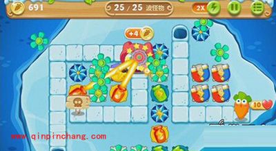 保卫萝卜2冰岛主题117关通关攻略