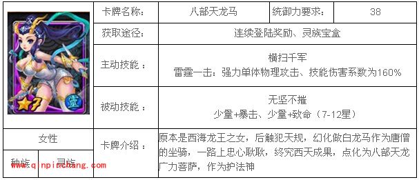 天天爱西游八部天龙马属性介绍