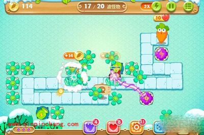 保卫萝卜2极地主题第10关图文攻略