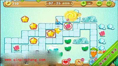 保卫萝卜2极地主题第6关炮塔布阵图