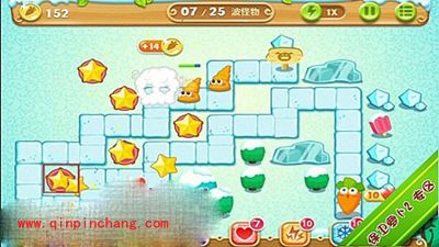 保卫萝卜2极地主题第6关炮塔布阵图