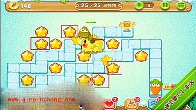 保卫萝卜2极地主题第6关炮塔布阵图