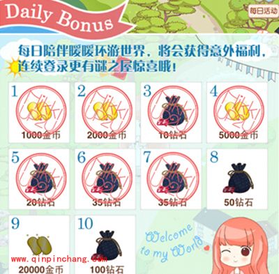 暖暖环游世界日常活动及奖励