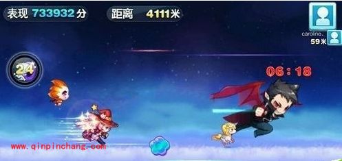 天天酷跑生命接力卡出小魔女的绝技