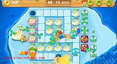 保卫萝卜2冰岛主题126关的通关步骤