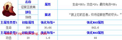 天天传奇征服王披肩装备详解