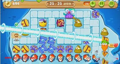 保卫萝卜2冰岛主题第119关通关攻略