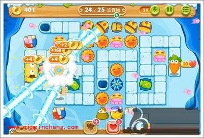 保卫萝卜2浮冰主题第107关过关攻略