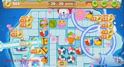 保卫萝卜2冰岛主题118关通关攻略