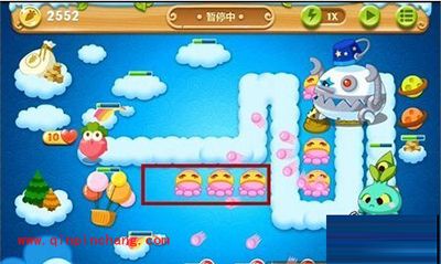 保卫萝卜2第65关炮塔布阵图