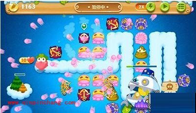 保卫萝卜2第65关炮塔布阵图