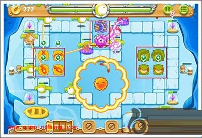 保卫萝卜2浮冰主题第110关通关攻略