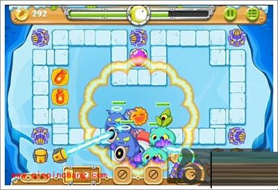 保卫萝卜2浮冰主题第110关通关攻略