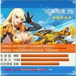 全民飞机大战10月战机属性图鉴