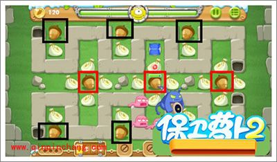 保卫萝卜2地下庄园主题D18关通关攻略