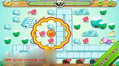 保卫萝卜2极地第14关炮塔布阵图