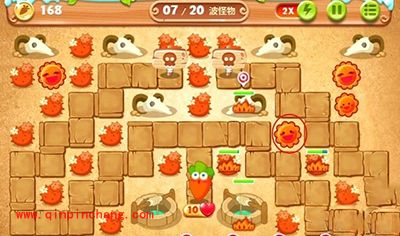 保卫萝卜2第70关通关布局图