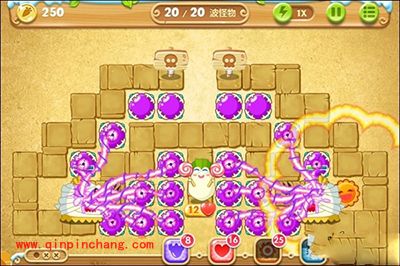 保卫萝卜2第70关通关布局图