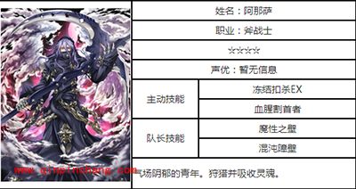 白猫计划阿那萨属性分析