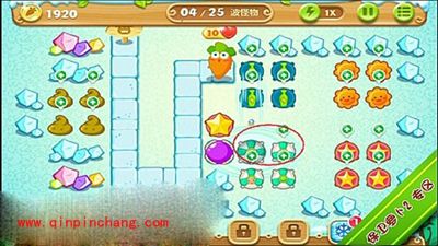 保卫萝卜2极地第12关通关步骤