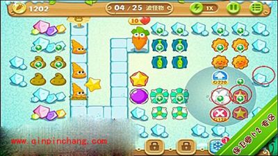 保卫萝卜2极地第12关通关步骤