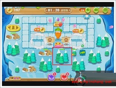 保卫萝卜2 浮冰主题第113关的通关攻略