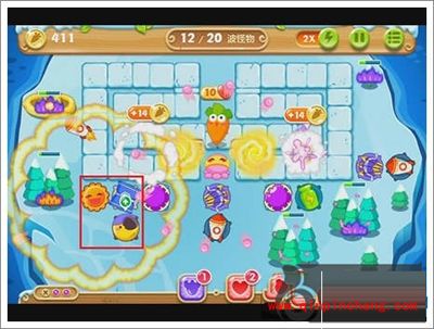 保卫萝卜2 浮冰主题第113关的通关攻略