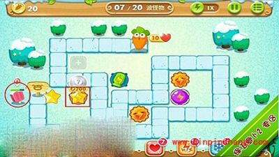 保卫萝卜2极地主题第11关图文攻略