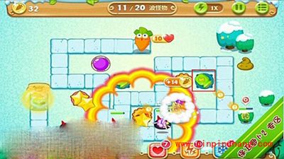 保卫萝卜2极地主题第11关图文攻略