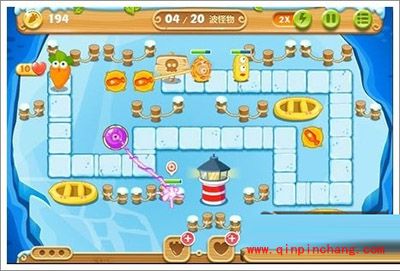 保卫萝卜2浮冰主题第101关的过关攻略