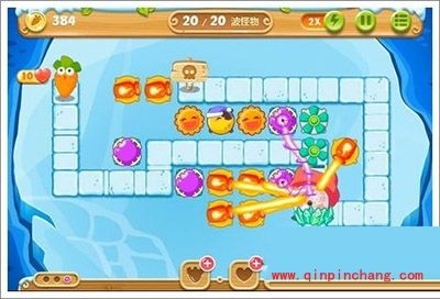 保卫萝卜2浮冰主题第101关的过关攻略