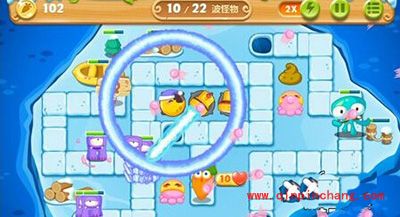 保卫萝卜2冰岛主题127关的通关步骤