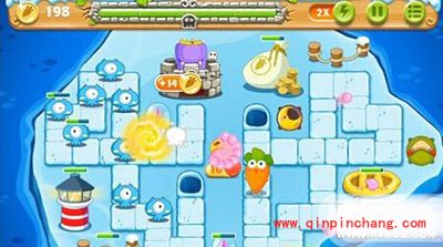 保卫萝卜2冰岛主题第133关通关攻略