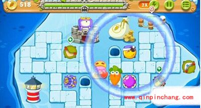 保卫萝卜2冰岛主题第133关通关攻略