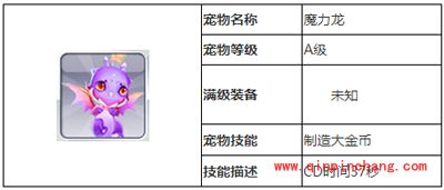 天天风之旅宠物攻略之魔力龙